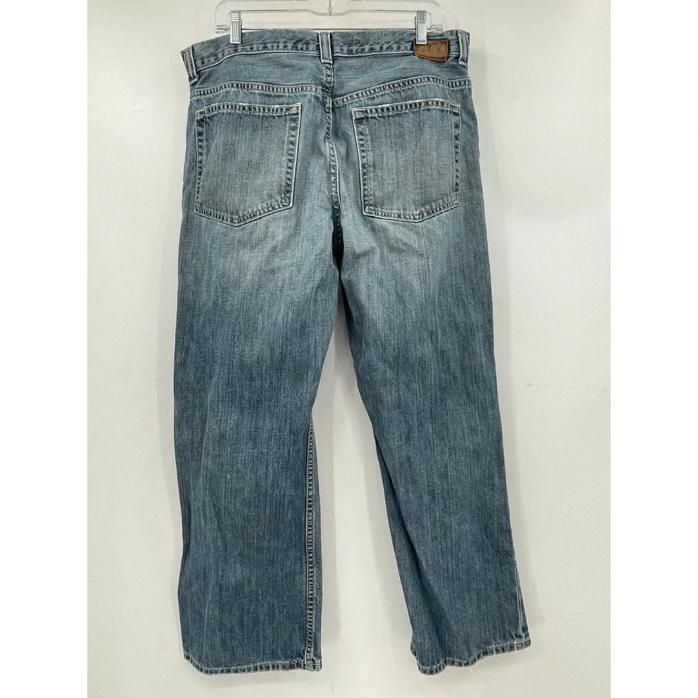 Gap Loose Fit Mens Jeans 35x30 Light Wash Distressed Denim Casual Classic‎ Baggy